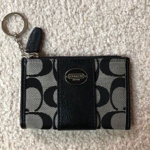 Coach Signature Mini Key Chain Wallet